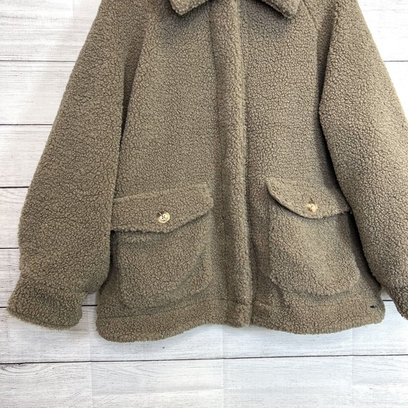 O'Neill Makenna Solid Pile Fleece Jacket Taupe NWT Size Medium - Picture 3 of 13